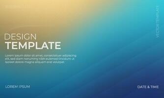 Beautiful Blue Cyan and Gold Gradient Background for Design Projects vector