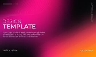 Elegant Black Orange and Pink Gradient Background Design vector