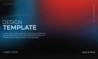 Vibrant Blue Red Black Gradient Background Design vector