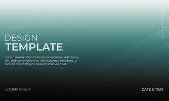 Stylish Black White Teal Gradient Background Design vector