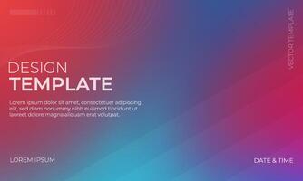 Fresh Blue Red Cyan Gradient Background Layout vector