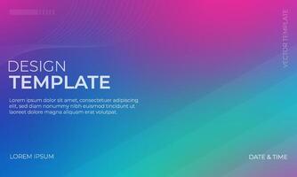 Colorful Blue Green Magenta Gradient for Visual Projects vector