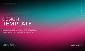 Teal Accents on Black and Pink Background Gradient vector