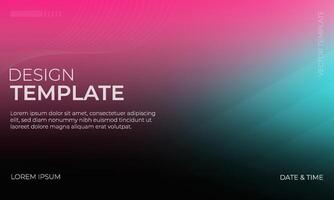Abstract Black Pink Cyan Gradient Background Illustration vector