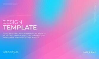 Decorative Cyan Blue Pink Gradient Background Design vector