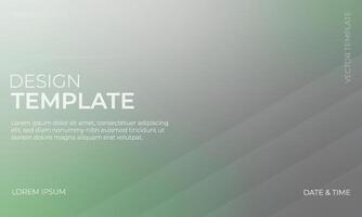 Beautiful Green and Gray Gradient Background Design vector
