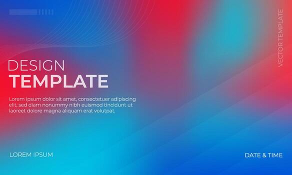 Cool Blue Red and Teal Gradient Background for Design Projects vector