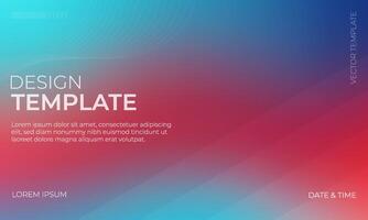 Vibrant Blue Red and Cyan Gradient Background Design vector