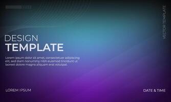 Vibrant Black Purple and Cyan Gradient Background Design vector