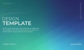 Green Cyan Indigo Gradient Design Element vector