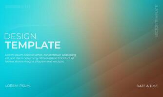 Abstract Brown and Cyan Gradient Design vector