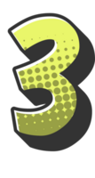 Comic Halftone Alphabet Letter and Number png