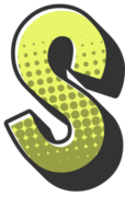 Comic Halftone Alphabet Letter and Number png