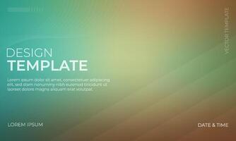 Beautiful Green Brown and Cyan Gradient Background vector