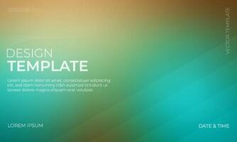 Trendy Green Brown and Cyan Gradient Background for Design Inspiration vector