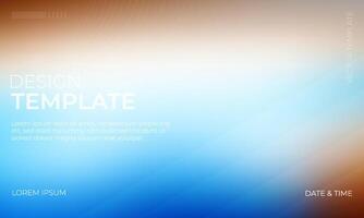 Elegant Blue White and Brown Gradient Background Template vector