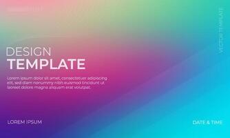 Trendy Green Cyan Magenta Gradient Background Design vector