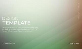 Minimalist Green Gray and Brown Gradient Background Design vector