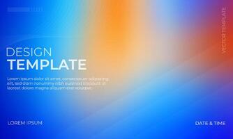 Vibrant Blue and Orange Gradient Background vector