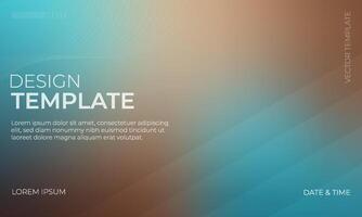 Beautiful Blue Brown Cyan Gradient Background Design vector