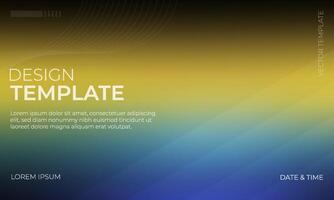 Striking Blue Yellow Black Gradient Background Design vector