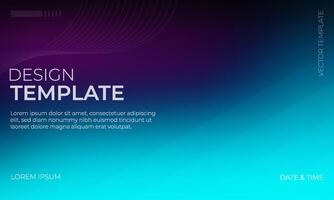 Elegant Black Purple and Turquoise Gradient Background Design vector