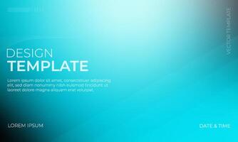 Beautiful Black White and Cyan Gradient Background vector