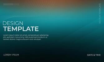 Sleek Black Brown and Cyan Gradient Background Design vector