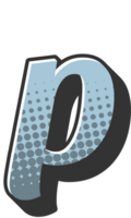 Comic Halftone Alphabet Letter and Number png