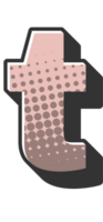 grappig halftone alfabet brief en aantal png