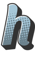 Comic Halftone Alphabet Letter and Number png