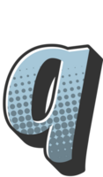 Comic Halftone Alphabet Letter and Number png