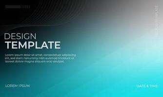 Dynamic Black Gray Cyan Background Gradient Design vector