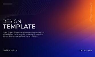 Stylish Black Orange Indigo Gradient Background for Web Design vector