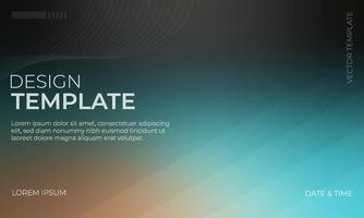 Modern Black Brown and Cyan Gradient Artwork vector