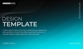 Stylish Black and Cyan Gradient Background vector