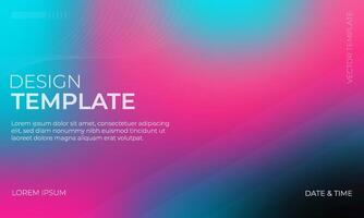 Abstract Gradient Background in Black Pink and Turquoise Colors vector