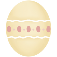 an easter egg with a pink and white stripe png