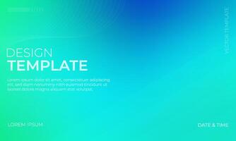 Abstract Green Cyan and Turquoise Gradient Background Design vector