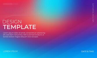 Beautiful Blue Red and Cyan Gradient Background Illustration vector