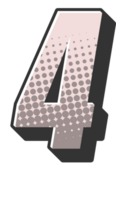 Comic Halftone Alphabet Letter and Number png