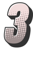 Comic Halftone Alphabet Letter and Number png