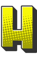 Comic Halftone Alphabet Letter and Number png