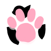 Cat Paw Cartoon illustration Cow Cat Paw Black And White Cat Paw png