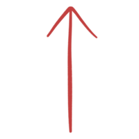 Red Arrow Line Up Or Top Sketch Arrow Line Element png