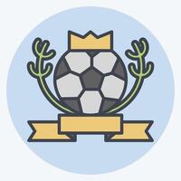 Icon Championship. related to Football symbol. color mate style. simple design illustration vector