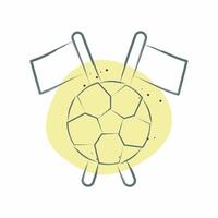 Icon Flag. related to Football symbol. Color Spot Style. simple design illustration vector