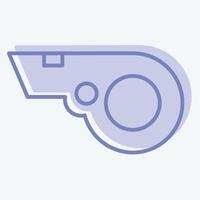 Icon Whistle. related to Football symbol. two tone style. simple design illustration vector