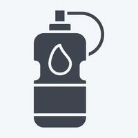 Icon Water Bottle. related to Football symbol. glyph style. simple design illustration vector