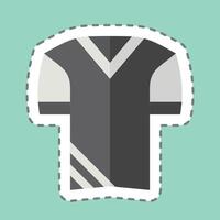 Sticker line cut Uniform. related to Football symbol. simple design illustration vector